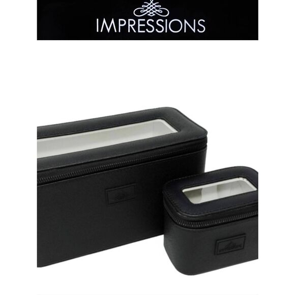 Impressions Handbags - Impressions Cyprus Essentials 2-PC Case Set- Black